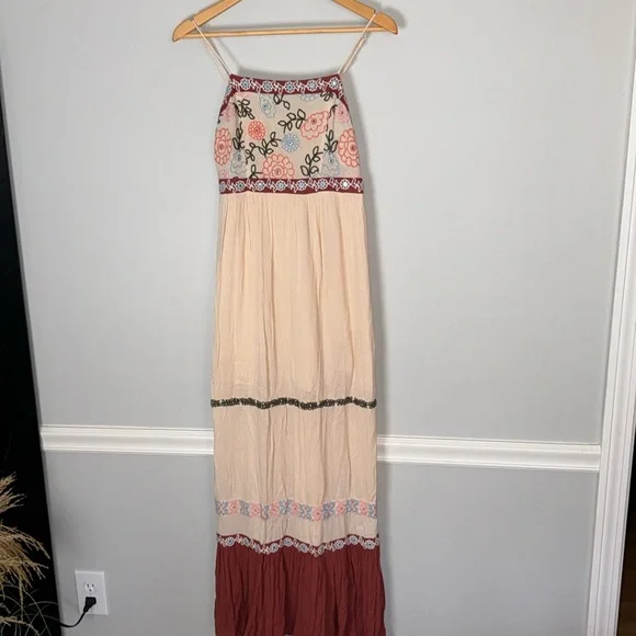 Patrons of Peace | Dresses | Patrons Of Peace Xs Embroidered Boho Flowy Maxi  Dress | Poshmark